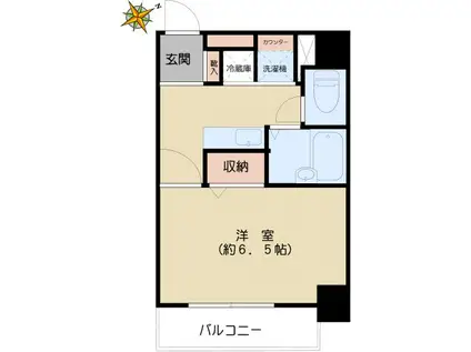 モンフェリーチェ(1K/3階)の間取り写真