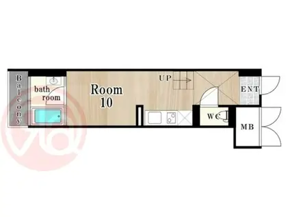 是空弁天(ワンルーム/3階)の間取り写真