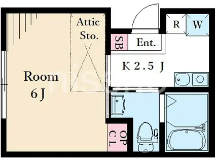 大泉学園イースト-K2(1K/3階)の間取り写真