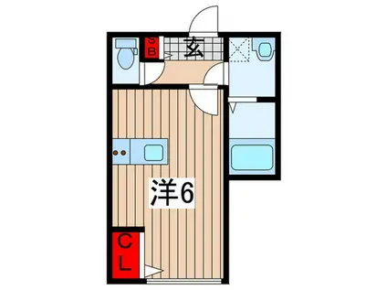 シアナ大成(ワンルーム/3階)の間取り写真