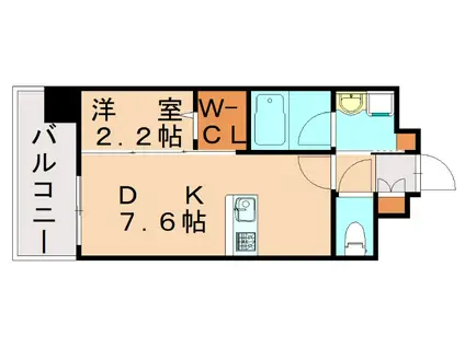 LANDIC 03152(1DK/9階)の間取り写真