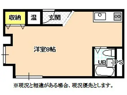 サンコーポHORI(ワンルーム/3階)の間取り写真