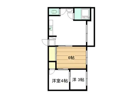 マルケイビル(3DK/4階)の間取り写真