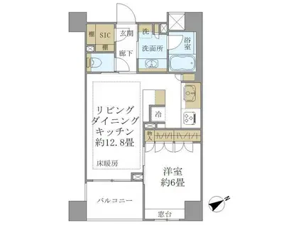 BRILLIA綱島IDステーションフロント(1LDK/4階)の間取り写真