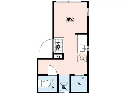 N.Y TORTUGA(ワンルーム/4階)の間取り写真