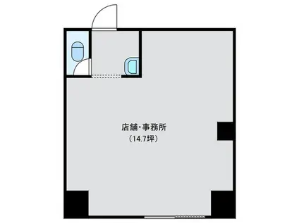 堤西原産業ビル(ワンルーム/1階)の間取り写真