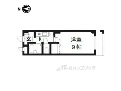 ビアンレジデンス(1K/2階)の間取り写真