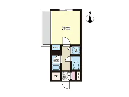 ファミール糸田(ワンルーム/1階)の間取り写真