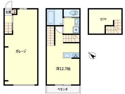 KS BASE(ワンルーム/1階)の間取り写真