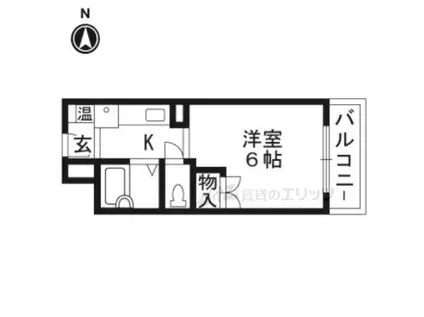 スチューデントパレス茨木(1K/5階)の間取り写真