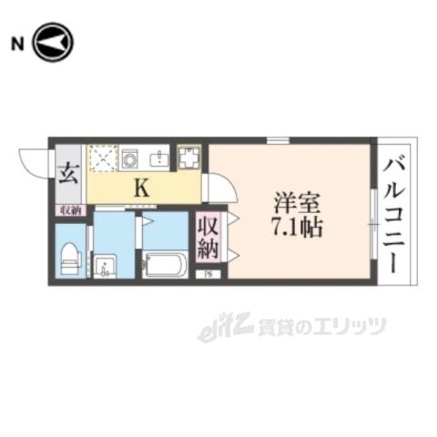 HKK728(1K/3階)の間取り写真