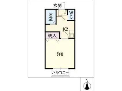 サンフィールドMAKI(1K/1階)の間取り写真