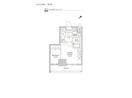 カパリリ小岩(1DK/5階)の間取り写真