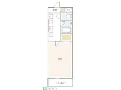 サンテル東寺尾(1K/1階)の間取り写真