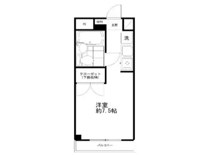 メゾン・ド・別所(ワンルーム/3階)の間取り写真