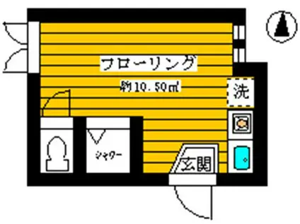 グレース ラテール(ワンルーム/1階)の間取り写真