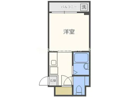 セラ岸ノ里(1K/1階)の間取り写真