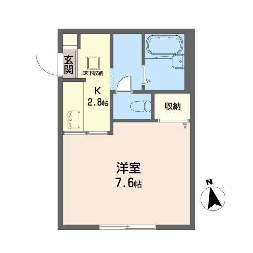 グランコートK(1K/1階)の間取り写真