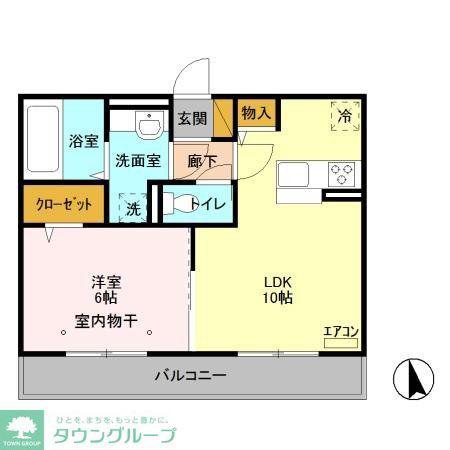 フィーカ アパルフェ(1LDK/2階)の間取り写真
