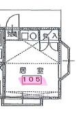 ペアパレス江古田(ワンルーム/1階)の間取り写真