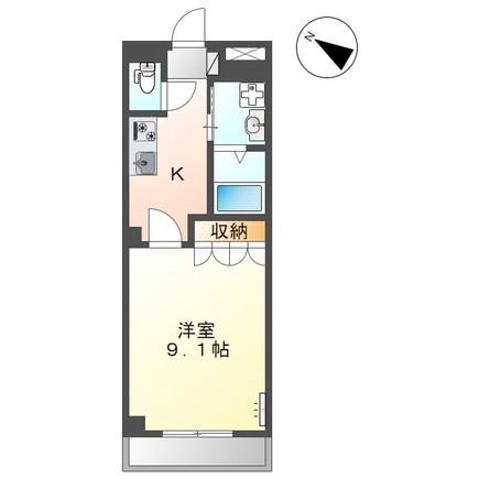 シャンテール弐番館(1K/2階)の間取り写真