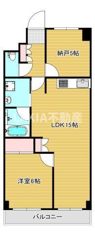 夕陽丘パークハイム(3LDK/7階)の間取り写真