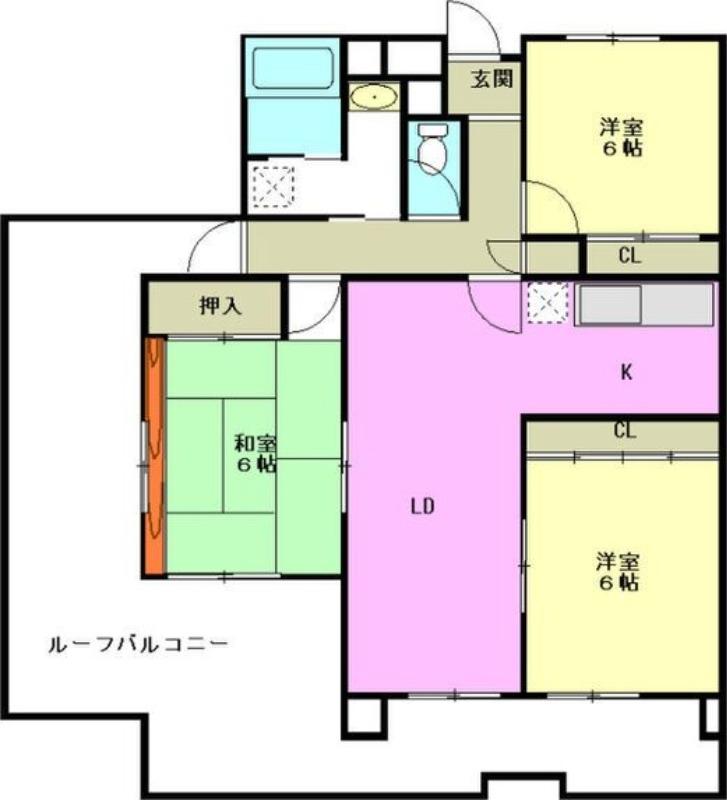 エスポワール尾崎(3LDK/7階)の間取り写真