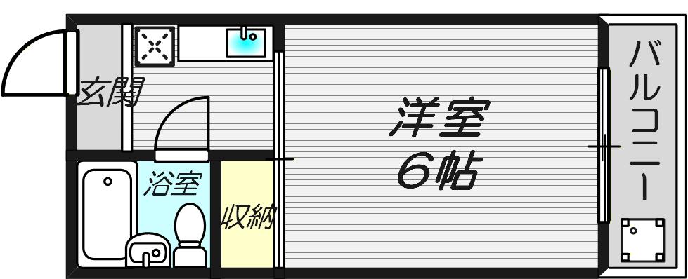 第5ロイヤルハイツ(1K/3階)の間取り写真