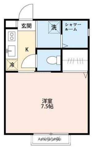 SURF MORE(1K/1階)の間取り写真