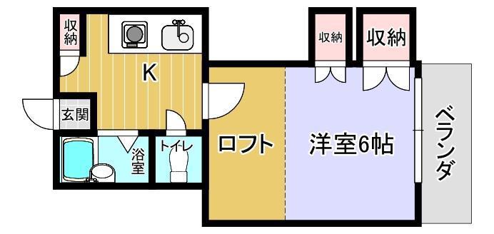 ボナールジュノ(1K/2階)の間取り写真