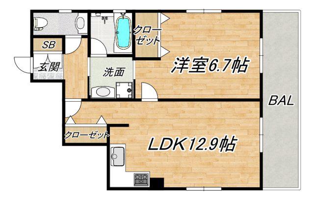 プレサンス心斎橋イースト(1LDK/10階)の間取り写真