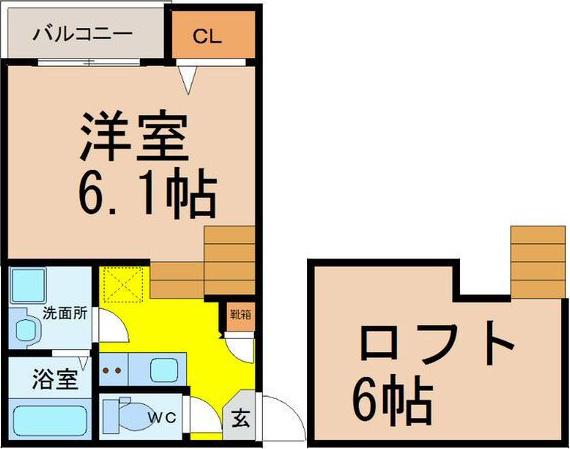 PREMIUM STAGE KAMITAKABATA(1K/2階)の間取り写真