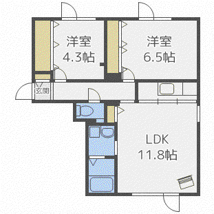 STAR ESTATE II(2LDK/4階)の間取り写真