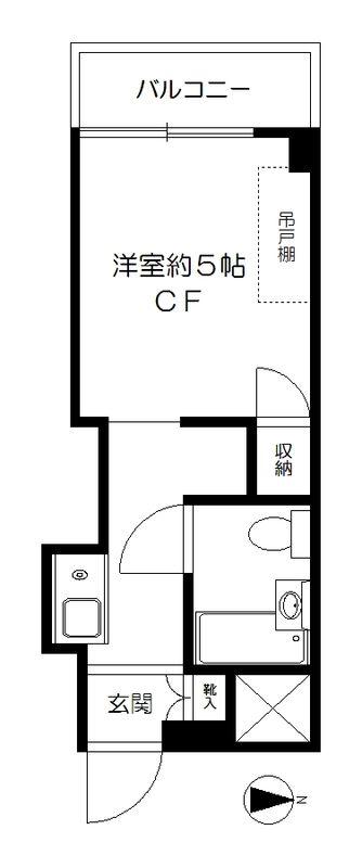 TOP蓮根(ワンルーム/6階)の間取り写真