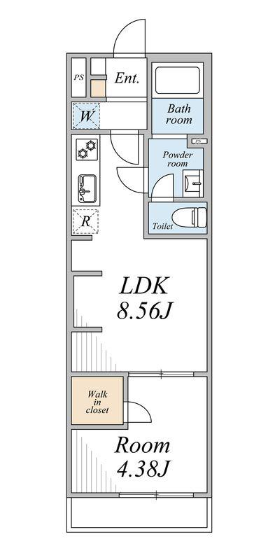 リブリ・ときわ台(1LDK/2階)の間取り写真