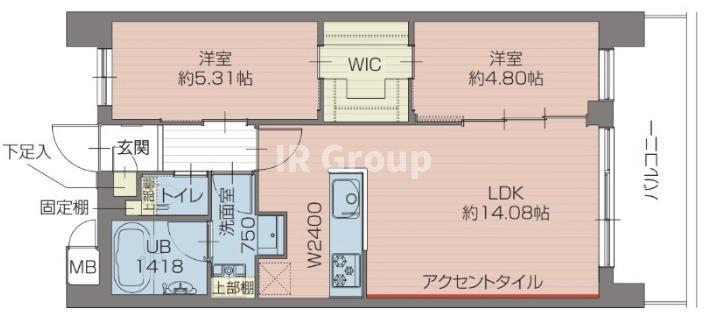 プレジオ北綾瀬ASIAN(2LDK/2階)の間取り写真