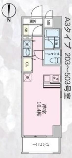 エクセルピア羽田3番館(ワンルーム/2階)の間取り写真