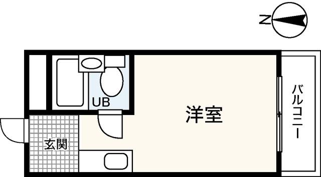 クレシア吉見園(ワンルーム/1階)の間取り写真