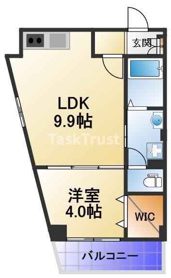 アルカンシェルコート緑橋(1LDK/1階)の間取り写真