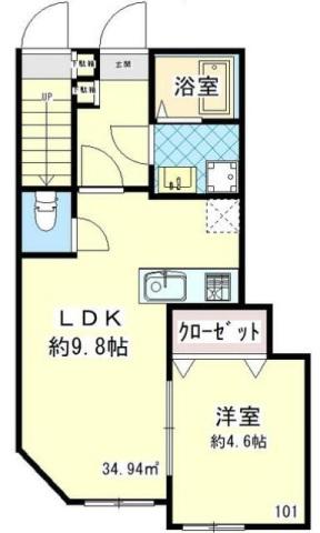 アームズメゾン上大岡(1LDK/1階)の間取り写真