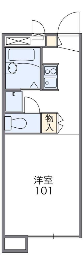 レオパレスソフィアハイツ(1K/2階)の間取り写真