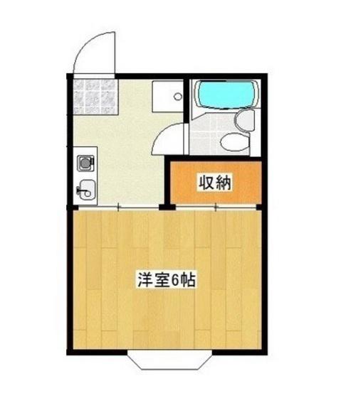 ハープハイツA(1K/1階)の間取り写真