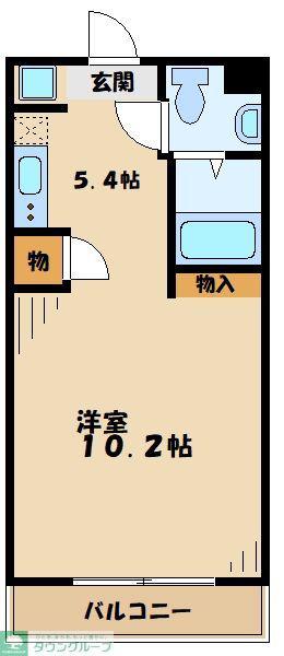 グレイシャスハシモト(ワンルーム/3階)の間取り写真