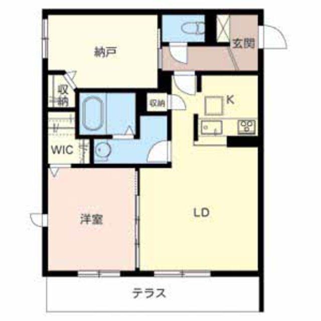 シャーメゾン我孫子(1SLDK/1階)の間取り写真