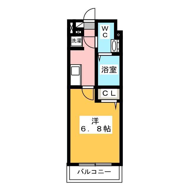 アルファコート西川口23(1K/6階)の間取り写真