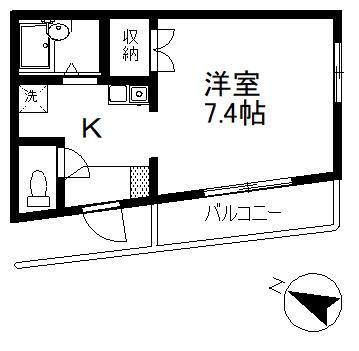 リポザンテ(1K/3階)の間取り写真