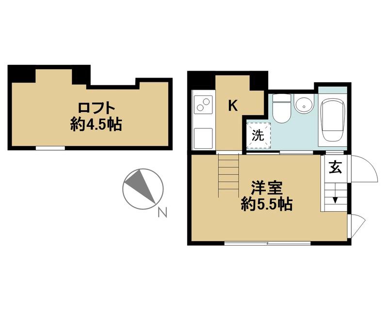 BREEZE早稲田(ワンルーム/1階)の間取り写真