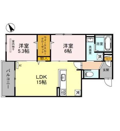 DRESIDENCE茨木蔵垣内(2LDK/2階)の間取り写真