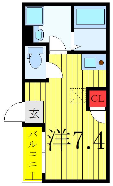 MUU FUJIMICHO(ワンルーム/2階)の間取り写真