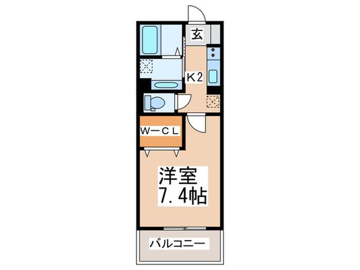 アイルグリーン(1K/1階)の間取り写真